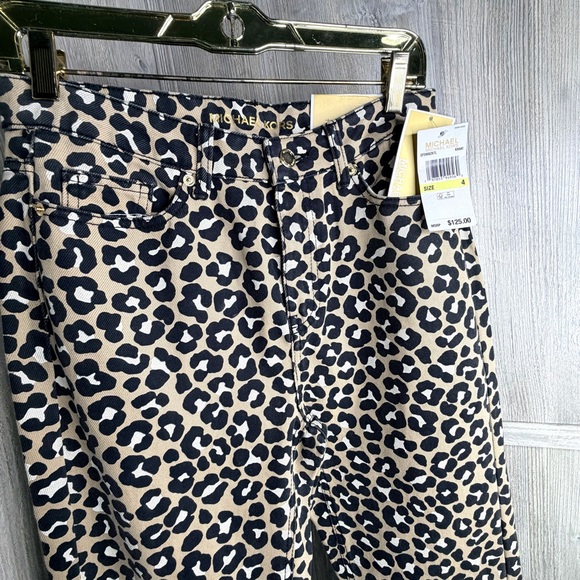 MICHAEL Michael Kors Leopard Print Cropped Jeans - Picture 3 of 8
